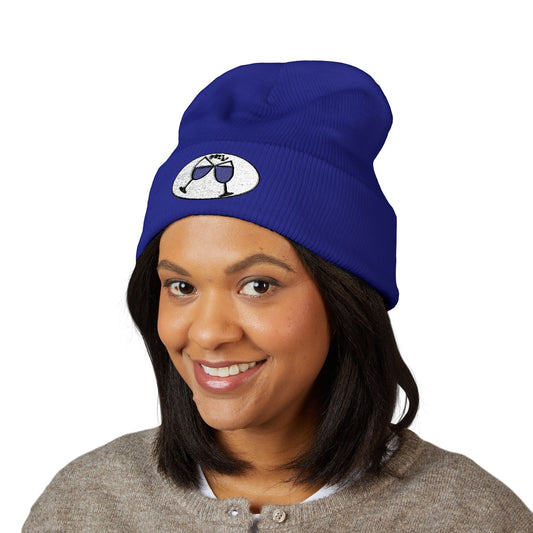 Cheers, Caregivers! Embroidered Beanie — Cozy Cuffed Knit Hat