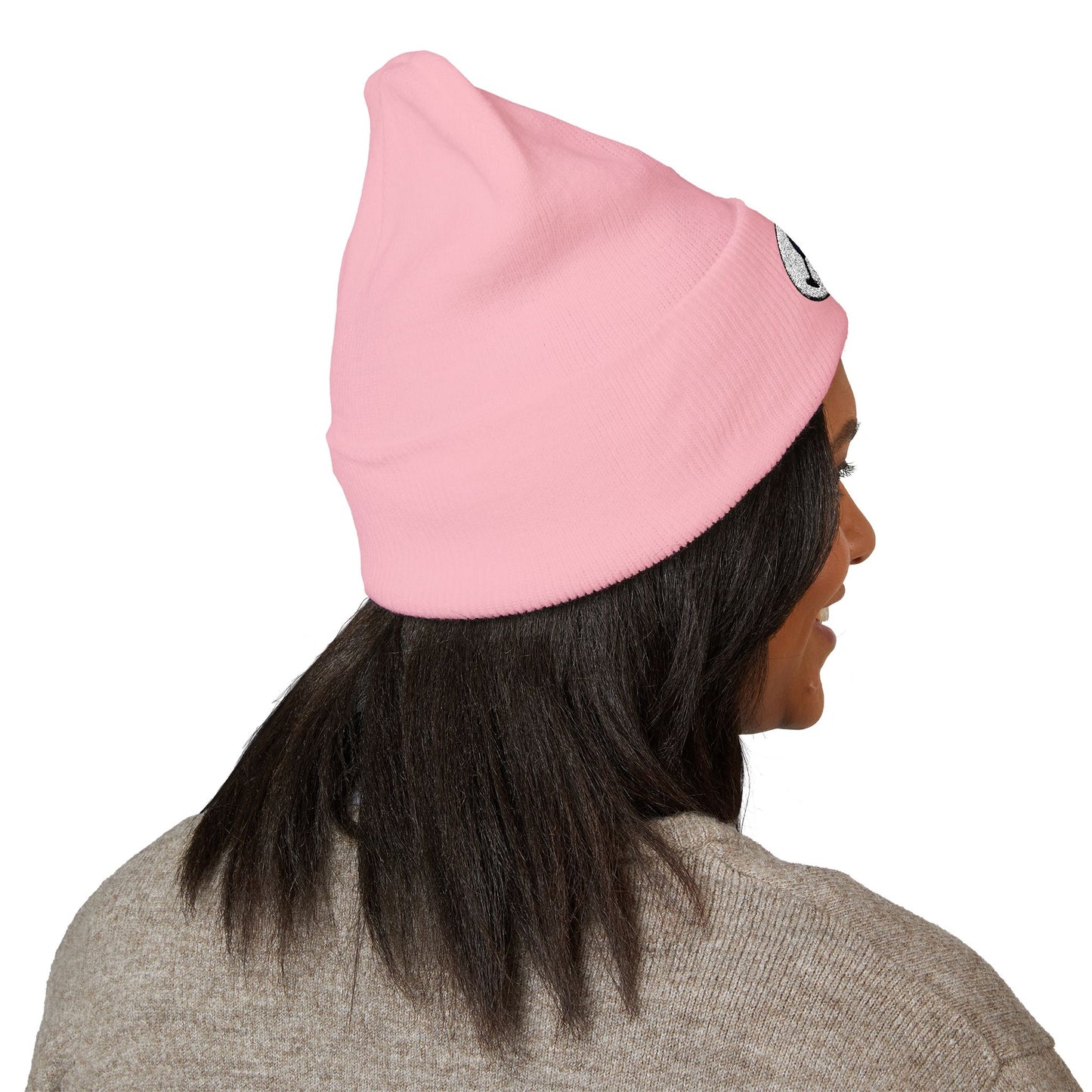 Cheers, Caregivers! Embroidered Beanie — Cozy Cuffed Knit Hat